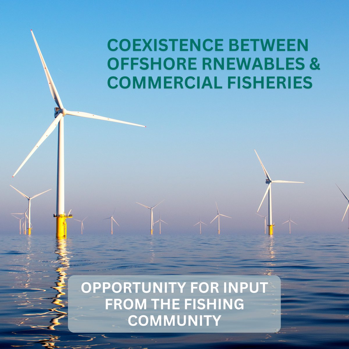 The Offshore Renewables Joint Industry Programme (ORJIP) are inviting the fishing community to input their experiences as part of the first stage asking for fishers experiences with offshore renewables. IF YOU WANT TO BE INVOLVED in this process email: Fisheries@intertek.com