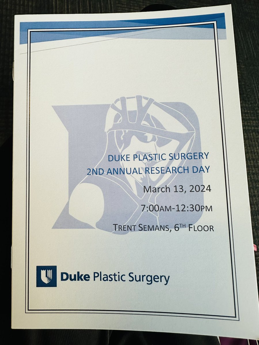 Great morning with <a href="/DukeSurgery/">Duke Surgery</a> Plastics &amp; Recon team!! Congrats to organizers <a href="/mdbphillips/">Brett Phillips</a> <a href="/cutitoutdave/">David A. Brown, MD, PhD</a> 👏👏 To the amazing trainees who presented!!! 🎉🎉 <a href="/KoumaniN/">Koumani Ntowe</a> <a href="/cHollyFlow/">Holly Lewis MD PhD | she/her</a> And fabulous keynote by Dr. Alison Snyder-Warwick!!🤩🤩