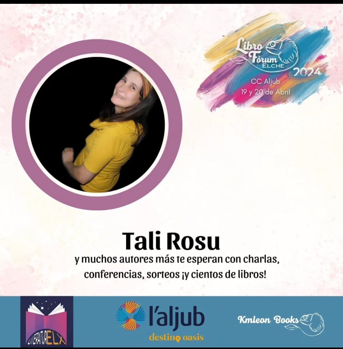 AlonMZ's tweet image. Otra autora más para los días 19-20 de abril en el #LibroForumElche2 @KmleonBooks @Literaturelx_