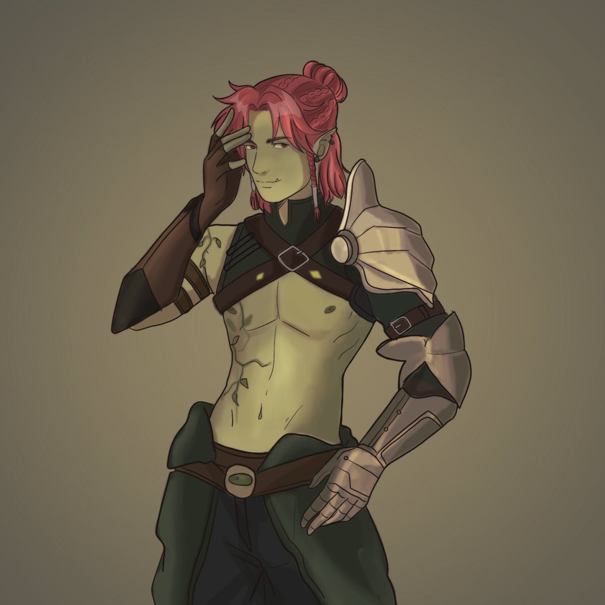 KevHasArt's tweet photo. Oh ho ho, it's Braen'Gor looking SO gorgeous and seductive <3 Absolutely love it <3 

Done by the super lovely and talented @giselsann1 https://t.co/D2flfIQT5u