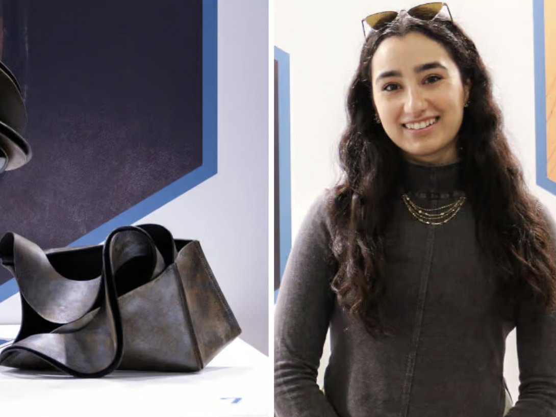 Balbina Brunell (BFA Fashion Design '24) won the tenth edition of the Italian Vegetable Tanned Leather Consortium's Craft the Leather competition for her collection, 'An Analogy of Tarnished Culture.' bit.ly/48Ovrnp