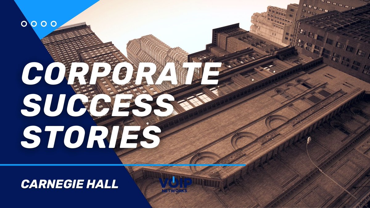 VOIP_Networks's tweet photo. Thanks to VOIP Networks, Carnegie Hall now has a system that not only efficiently handles existing client communications, but leverages Mitel and VOIP Networks technology to be future-proof. 🚀 Read more here: https://t.co/IkSu5f7GTK https://t.co/fxnFBty8OM