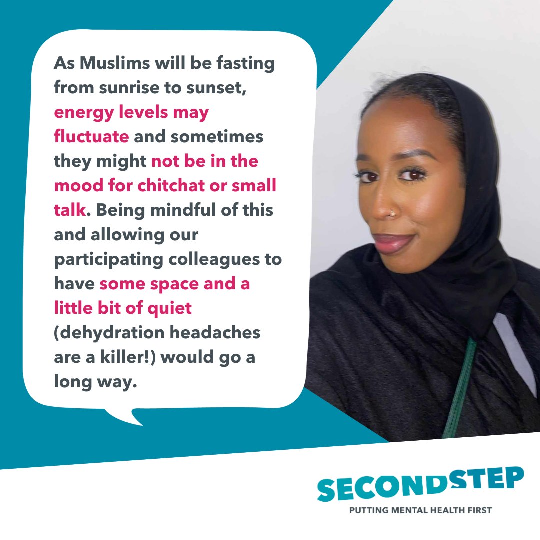 As you may already know, #Ramadan began on Sunday 10 March & will continue until Tuesday 9 April. In our new blog post Hana Ahmed, who works in our homelessness service, shares her tips for working with colleagues observing this holy month. second-step.co.uk/tips-for-worki… #Inclusivity