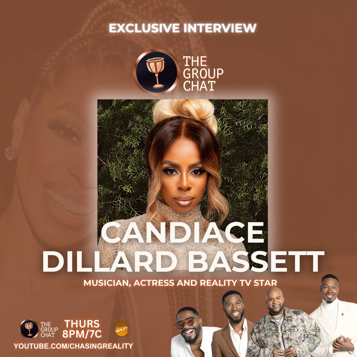 TAGDidIt's tweet image. WAKE UP! 
TOMORROW WE HAVE @TherealCANDIACE Stopping By To Chat With Us on “THE GROUP CHAT” 🔥 Only on @ChasingRLTY &amp;amp; @sheenmagazine TV APP. LINK IN BIO YOU DON’T WANT TO MISS IT. #ChasingReality #TheGroupChat