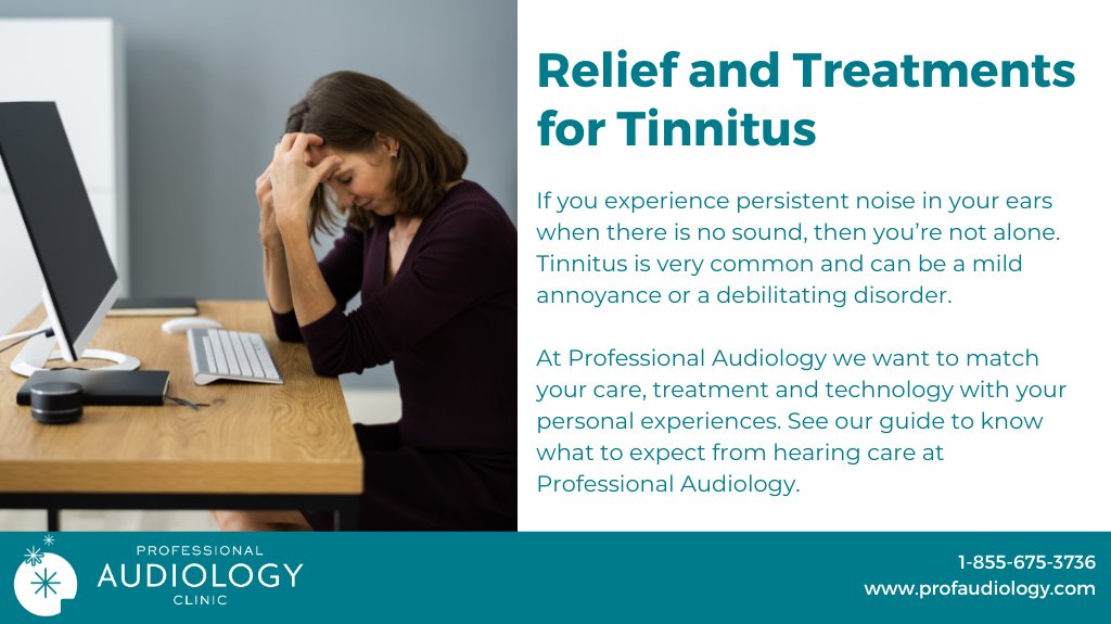 Book a visit at Professional Audiology to talk to an audiologist about the best options for you to manage the impacts of tinnitus: bit.ly/3yxHwO5