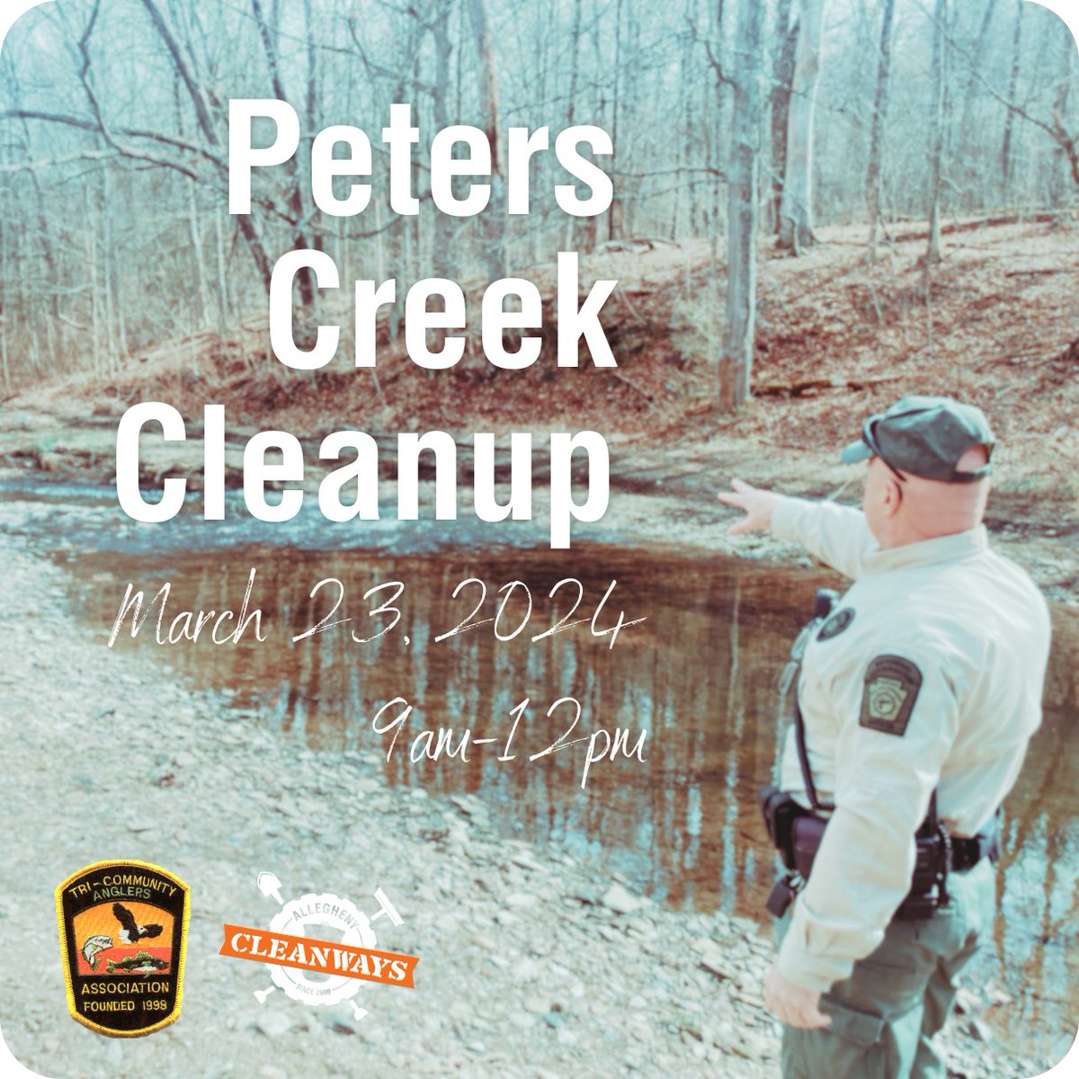 We'll be partnering with Tri-Community Anglers Association in the Peter's Creek Watershed for our first water cleanup this year! Register now: flipcause.com/secure/cause_p…