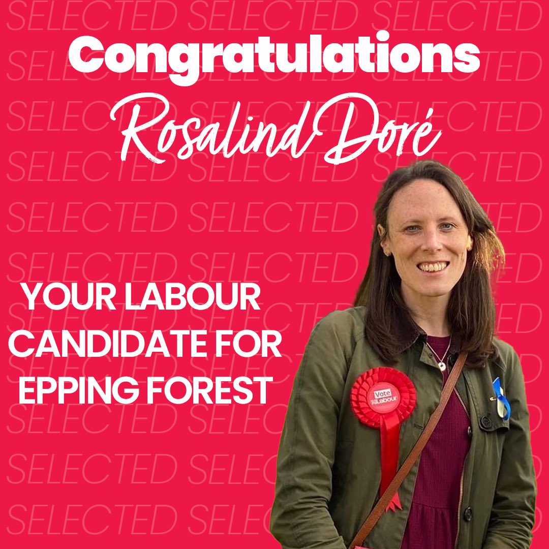 Congratulations Rosalind Doré, Labour’s Parliamentary candidate for Epping Forest!