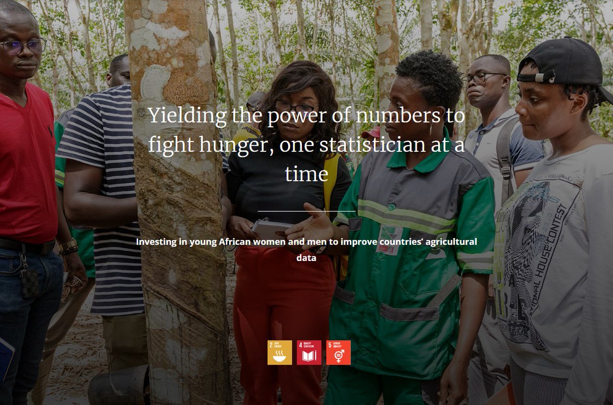 Yielding the power of numbers to fight hunger, one statistician at a time | Investing in young African women and men to improve countries’ agricultural data 🇨🇮 #WomeninStatistics 🧮fao.org/fao-stories/ar…