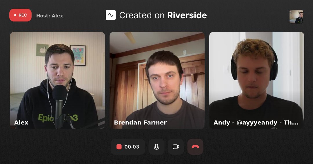 alexpiHQ's tweet photo. Just finished recording pod with @bfarmer, co-founder @0xPolygon and @andyyy (@therollupco)

Bullish about the AggLayer thesis! https://t.co/3dffMXRmUk