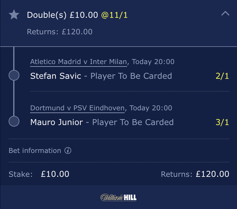 TheCardDealer's tweet photo. 🏆 #UCL DOUBLE 🏆

✅ Best priced with William Hill

❤️ LIKE &amp; REPOST and if this double wins i’ll give the full £120 returns to one follower.

18+ | BeGambleAware | Ad https://t.co/GaTN2xIwfP
