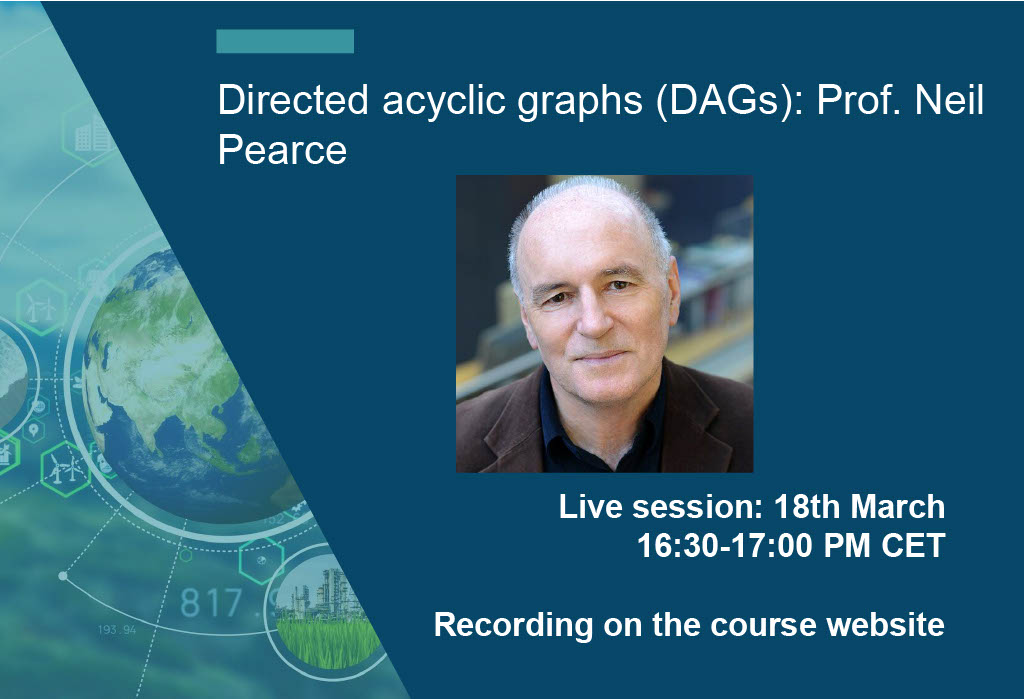 Have you heard of Directed acyclic graphs (DAGs)? Prof. Neil Pearce talks about it in the #ISEEnviEpiCourse website: iseepi.org/isee_online_co…

🗓️SDT 18th March 16:30PM CET for his live summary session.

#environmental #epidemiology