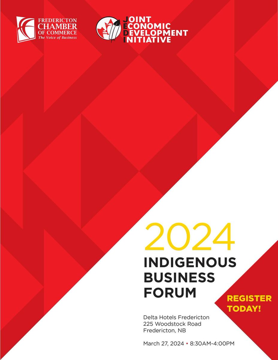 Join us on March 27 for the 2024 Indigenous Business Forum at @DeltaFRE cohosted with @jedinews! FREE to attend, registration & details: bit.ly/3v6fhIj