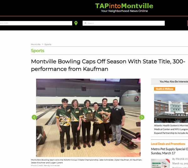 #MTHS Bowling Caps Off Season With State Title, 300-performance from Kaufman! See #MontvilleTAP: ow.ly/saUk50QSj6Q @montvilleTAP @drtagorman