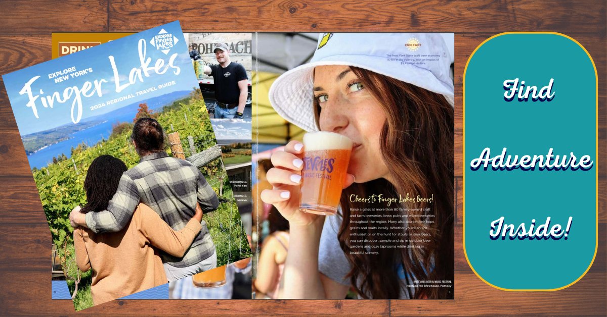 Find what thrills you in our new travel guide, which breaks down the 9,000 square miles of fun there is to be had in the Finger Lakes. Get your copy today: fingerlakes.org/travel-guide