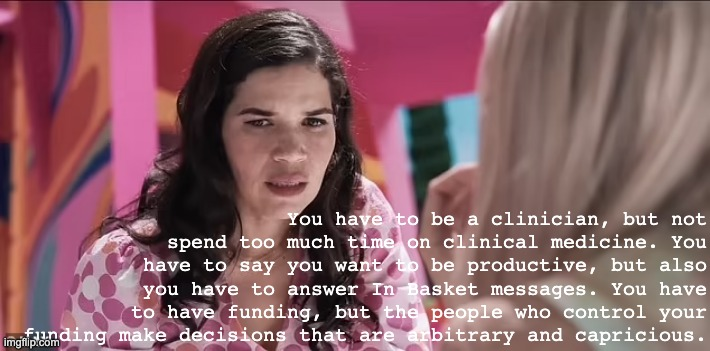 Idk I found the America Ferrera monologue in Barbie pretty incisive