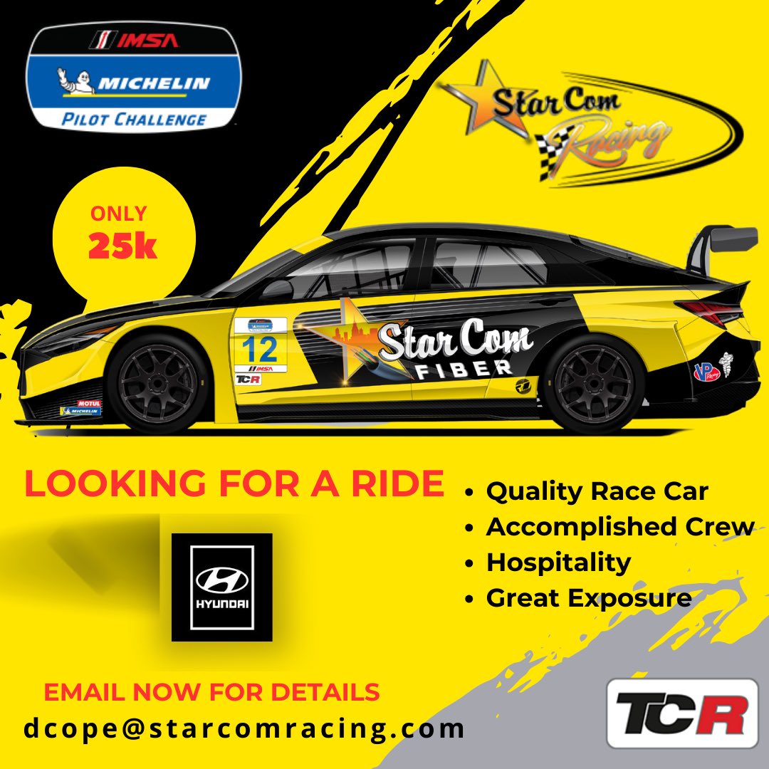 StarCom Racing has (4) races available in 2024. Contact us for details!