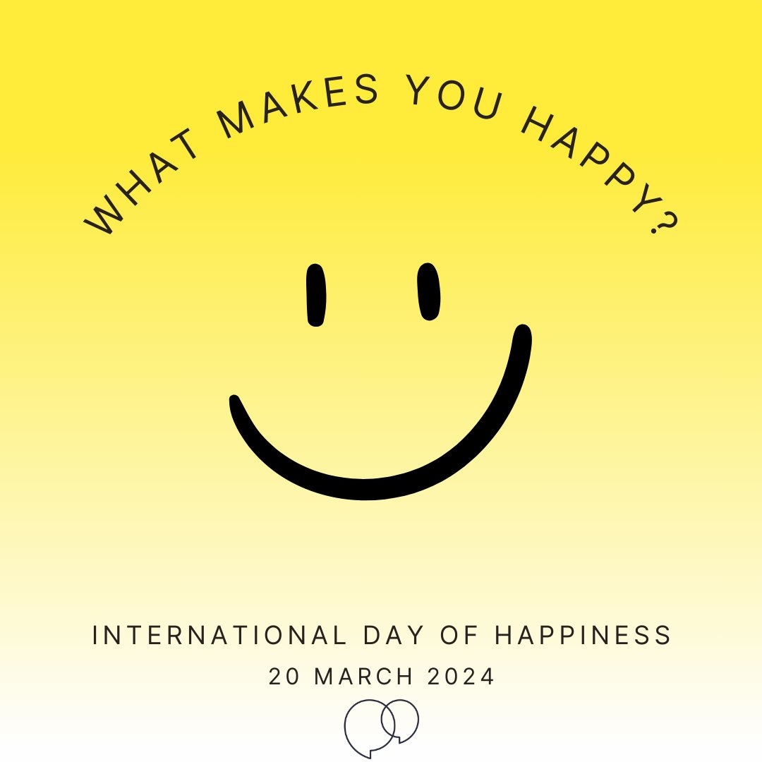 😄It's #InternationalDayOfHappiness! What makes you happy? Let us know! (Cute pet pics are encouraged, they always make us happy🐶) Not feeling it today? Reply with a :) and we'll send you a gif to brighten your day☀ or, message us for info on how TT can help with low mood.