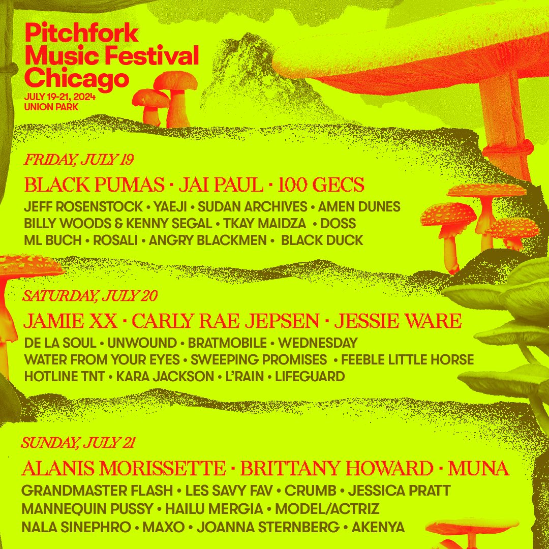 Chicago, we can’t wait to play @pitchforkfest in July! pitchforkmusicfestival.com #P4KFest