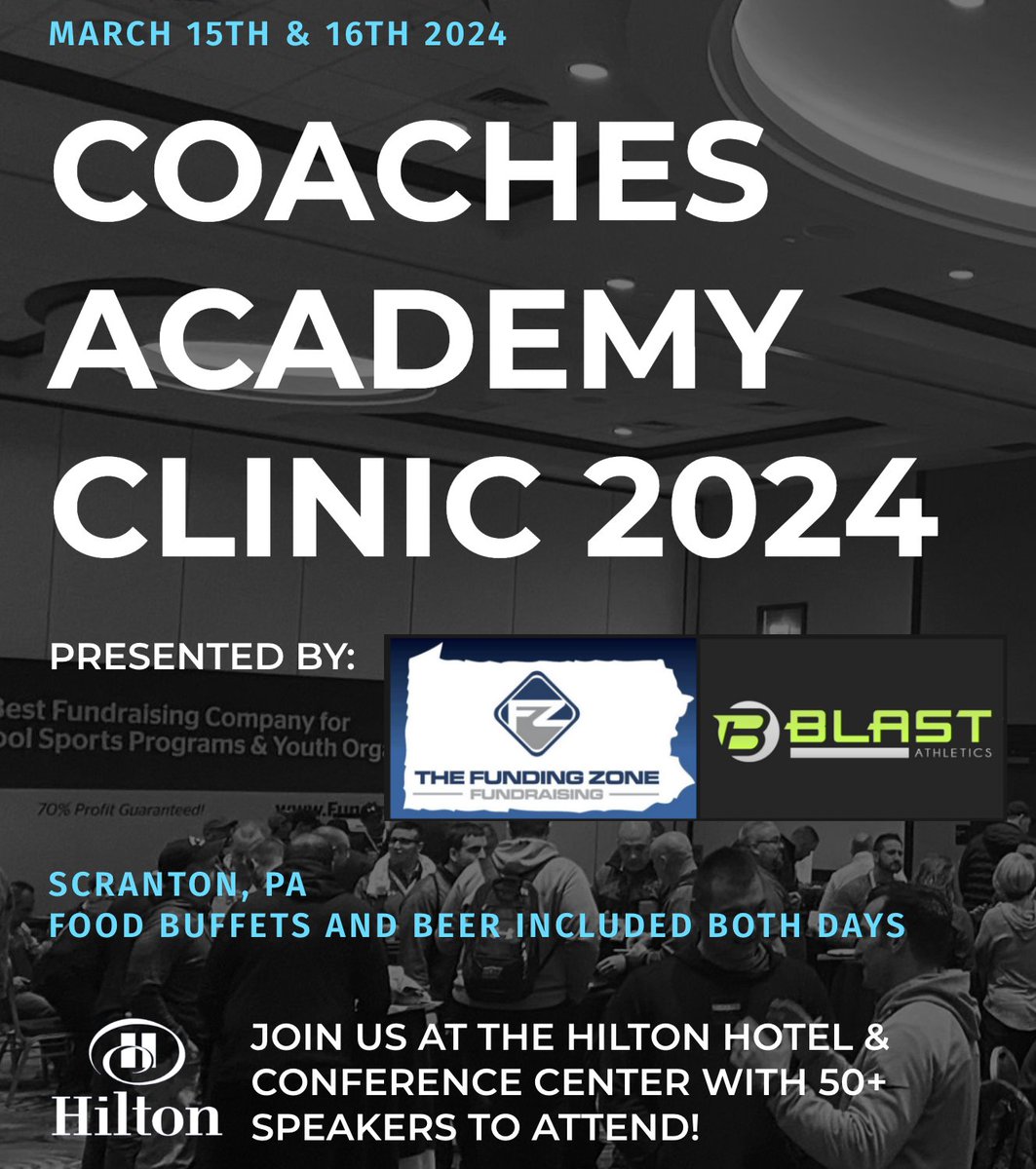 Only two days away!! its not too late to register for the best FOOTBALL CLINIC OF THE YEAR!!  2 Days of Food &amp; Beer included w Registration... Register ➡️ coachesacademyclinics.com Speakers from schools include <a href="/LCFalconsFB/">Lackawanna College Football</a> <a href="/KingsCollegeFB/">King's Football 🏈</a> <a href="/WilkesFootball/">Wilkes Football</a> <a href="/MoravianFB/">Moravian Football</a> <a href="/DigInMules/">Muhlenberg Football</a>