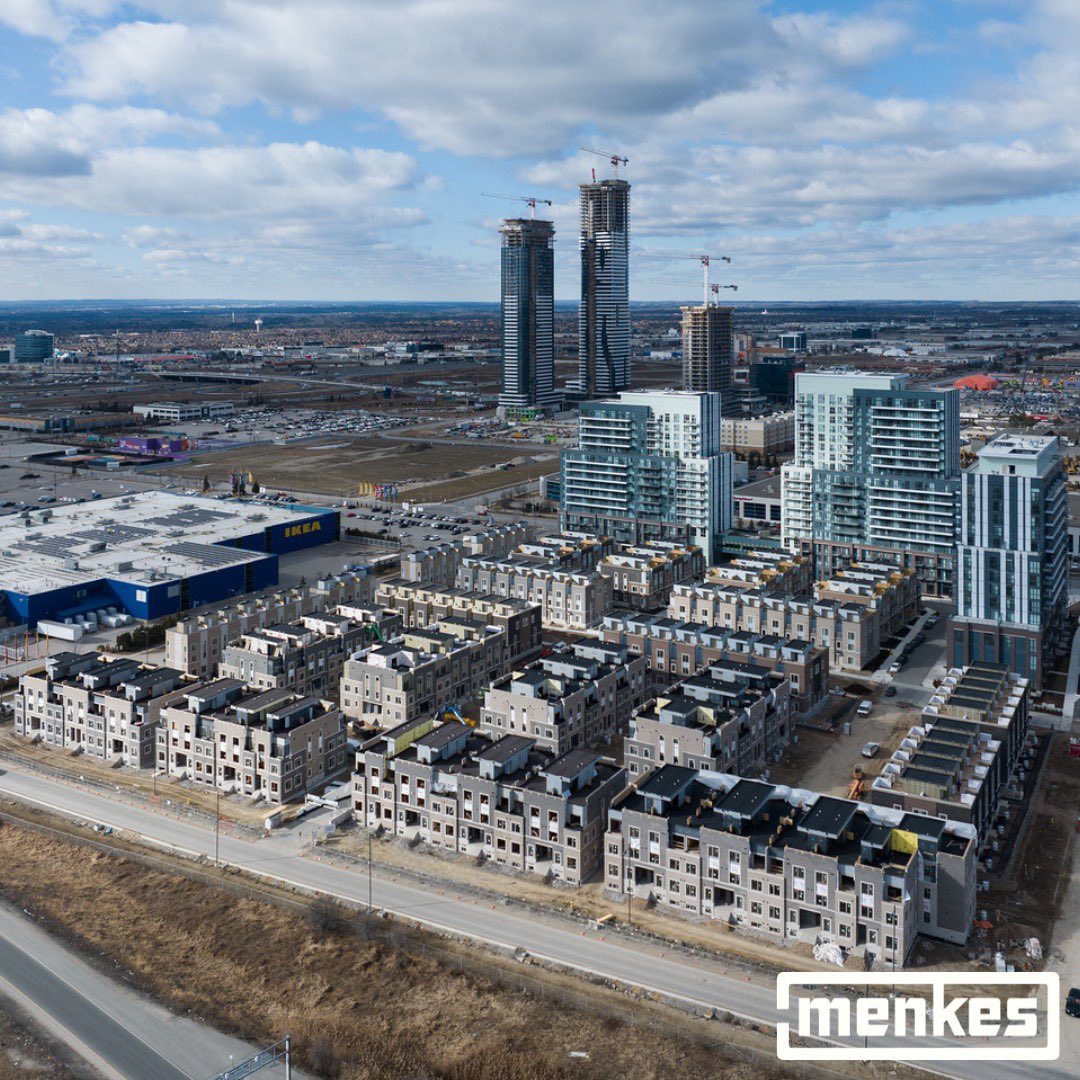 Today’s eye in the sky is catching up with our nearly completed Mobilio community, with a glimpse of Canada’s Best-Selling Condo Community, Festival, growing in the background 💜📈