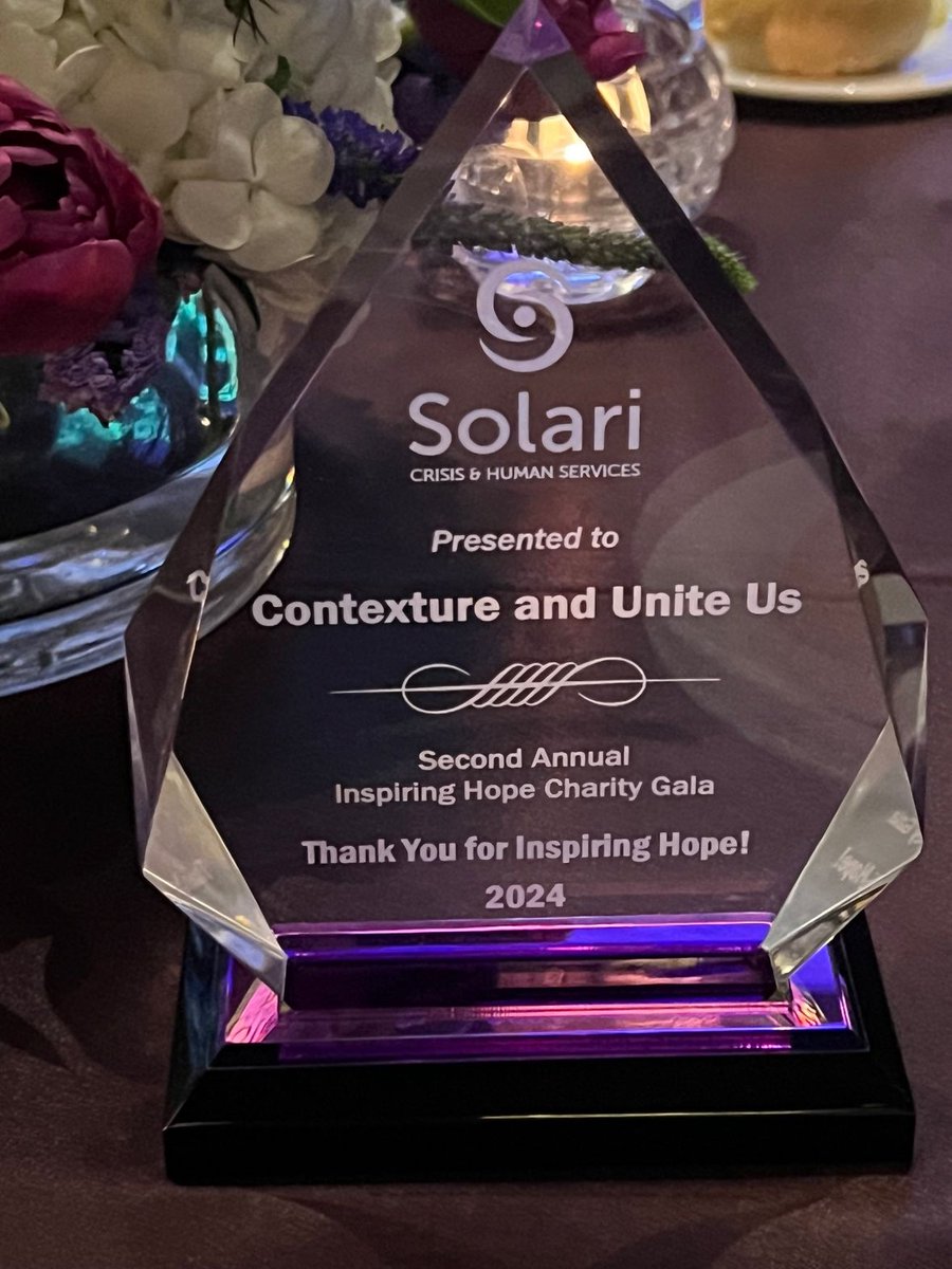 Grateful to have attended and been awarded at @solari_inc_az's 2024 Inspiring Hope Charity Gala with @ContextureHIT last month! #arizona #socialimpact #health #community #healthcare #socialcare