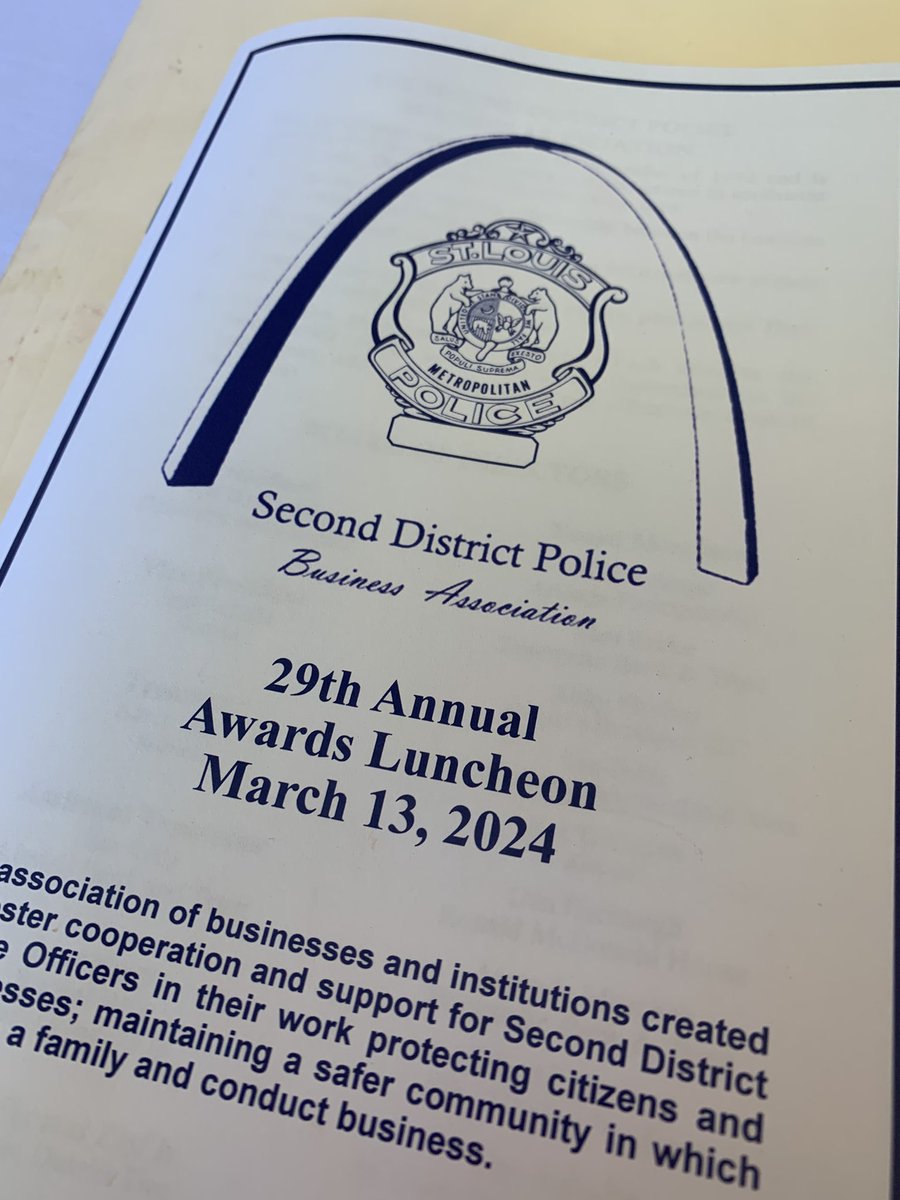 Second District Police Business Association Awards Luncheon. Officers of the Month and Year recognized for outstanding service in 2023. @SLMPD