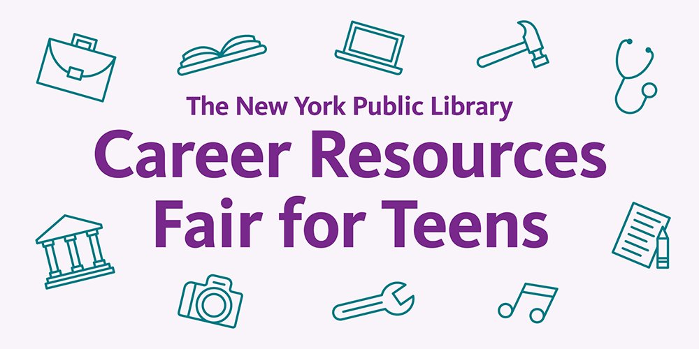 nypl_teens's tweet photo. Register now! Get future ready at @nypl's Career Resources Fair for Teens on May 1 from 10 AM–1:30 PM, featuring an expo-style fair, workshops, and giveaways.

Teens—pass this info along to your teachers! This event is perfect for school field trips.

Find more info and reserve your spot now: https://t.co/fJ3HfOCpvR