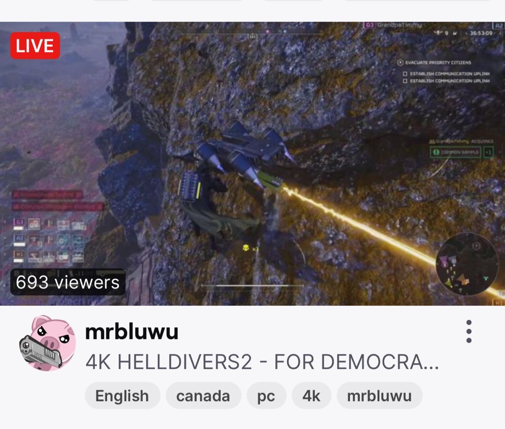 Gothalion's tweet photo. It looks like, in line with the new embed policy, Twitch has begun to disable auto play to the sites that Bluwu was embedded. Might be a bit of a game of wack a mole for a bit. But the good news is that other streamers who purchase embeds from where he does, will experience drops https://t.co/ABze75iyZF