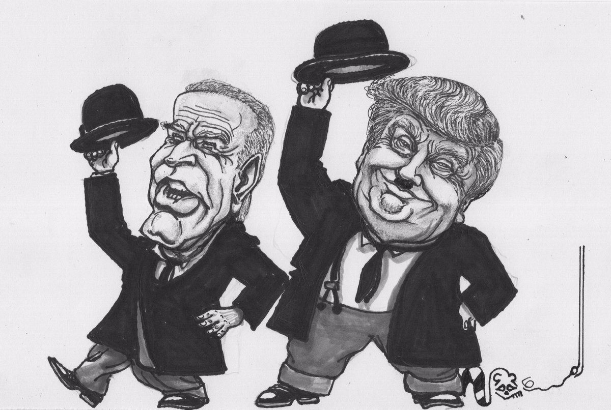 rimamonos's tweet photo. The show must go on.
El cartón de Rima en El Comentario de hoy:  Biden Laurel &amp; Trump Hardy 2024 https://t.co/WPakBU0ex5