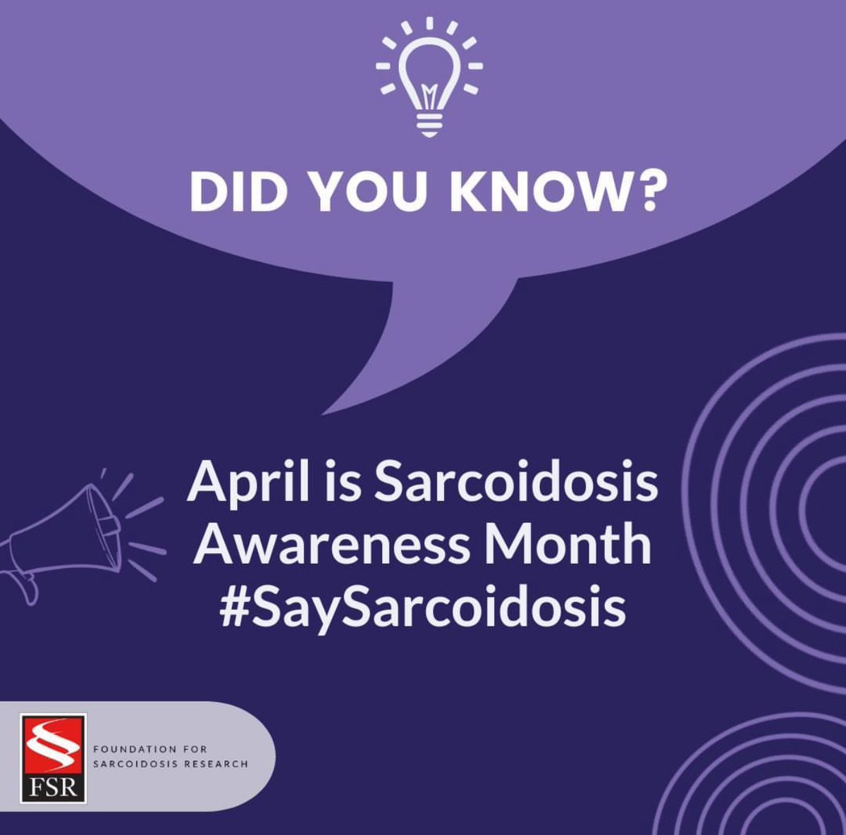 We are getting excited for Sarcoidosis Awareness Month!! #SaySarcoidosis