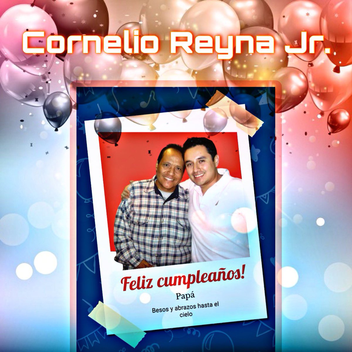 ¡FELIZ CUMPLEAÑOS PAPÁ!

Estamos de manteles largos porque hoy mi padre cumpliría 63 años, gracias por todas tus enseñanzas, amor y cariño, hasta el cielo te mando besos y abrazos papá, se te extraña mucho. Te amo. ❤️

#cornelioreynatercero #cornelioreynajr #felizcumpleaños