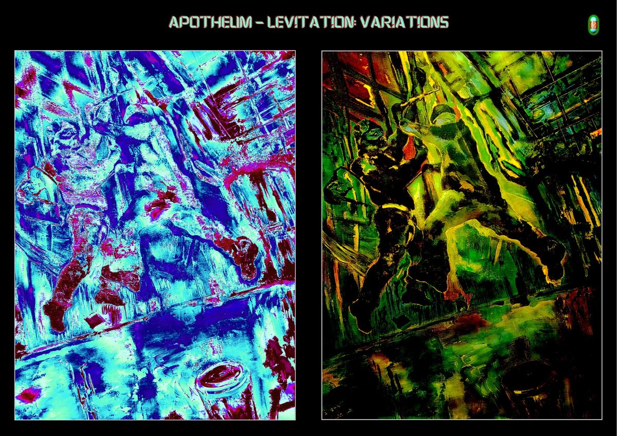 PDcafargo's tweet photo. Apotheum - Levitation: Variations on a Theme (part 2). Scanned original painting, modified with 2D filters. 2024. Part of the Long Emergency series.
https://t.co/fHI4j5yz6u
#art #painting #digitalart #FilterForge #Longemergency https://t.co/CJWFXFcwVI