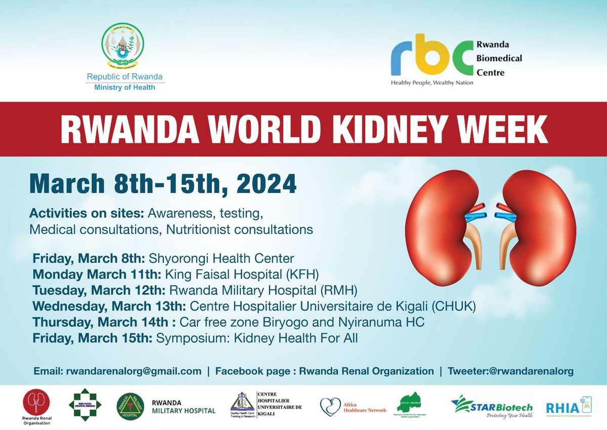Rwanda World Kidney Day. Please Join us...