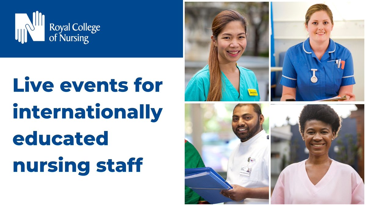 Join us 21 March, 6-7pm for a free online event for internationally educated nursing staff. Alongside our team of presenters, you'll be joined by @RCNPresident Sheila Sobrany to discuss the UK’s immigration system, settlement, visas and more. More info bit.ly/4bZ7Tz6