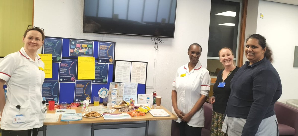 #swallowingawareness2024 great day with the stand ⁦@RWT_NHS⁩ speaking to staff about all things Dysphagia