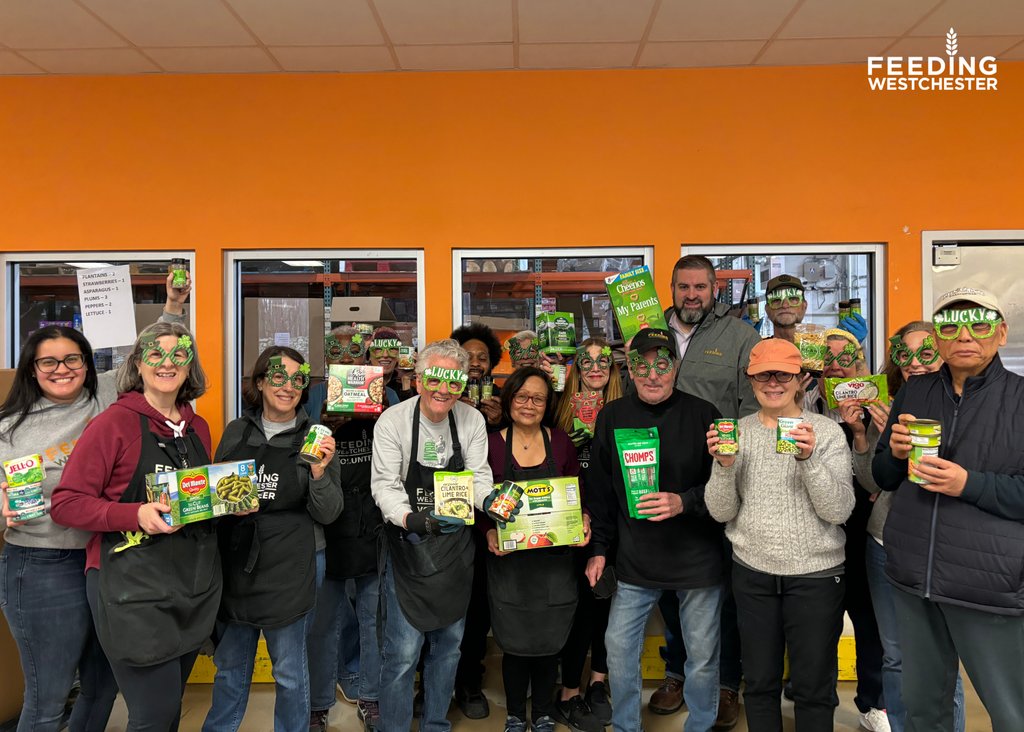 In honor of St. Patrick's Day this coming weekend, our incredible volunteers are spreading the green spirit with a dash of kindness! Join us as we celebrate the luck of the Irish and share the joy of giving back to our community! Together we are Feeding Westchester.