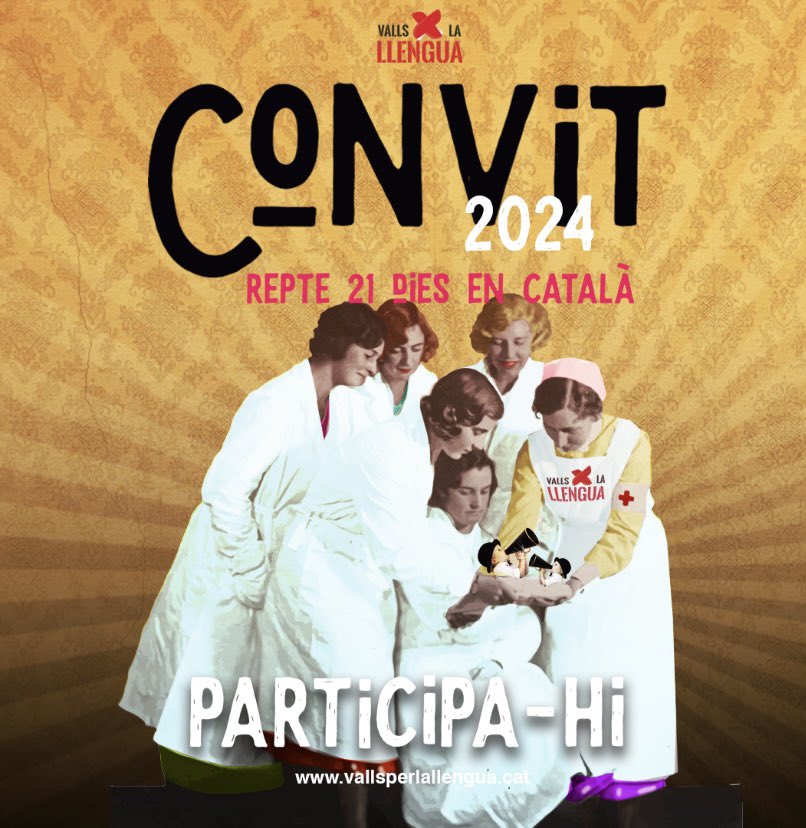 Arrenquem les inscripcions del #Convit2024 de #VallsperlaLlengua! 

Formació en assertivitat lingüística + repte de 21 dies mantenint el català = canvi d’hàbit lingüístic

Informa-te’n: vallsperlallengua.cat/index.php/conv…