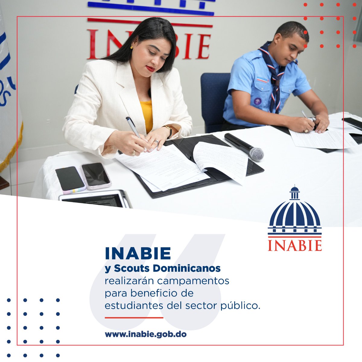 INABIERD's tweet photo. 📰 "INABIE y Scouts Dominicanos realizarán campamentos para beneficio de estudiantes del sector público."

Amplía información aquí: https://t.co/WffFUH9dwN https://t.co/CN9bmz2eae