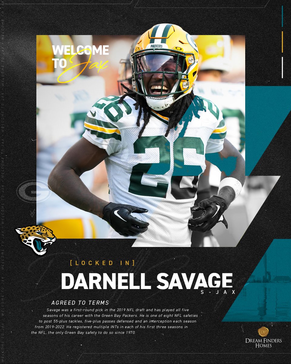 We have agreed to terms with S Darnell Savage. @Dream_Finders | #DUUUVAL