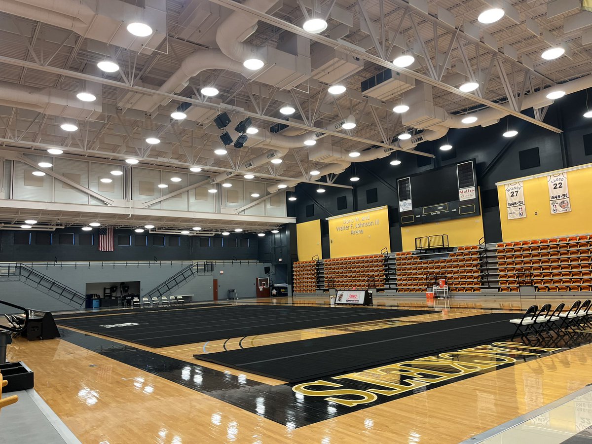 Ready for the first ever <a href="/WVSUAcrotumb/">WVSU ACROBATICS & TUMBLING</a> meet on campus! #GoState 🐝
