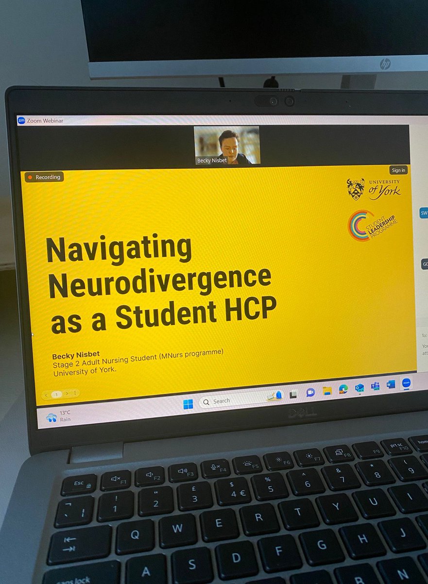 So pleased to have had the opportunity to speak today at the CoDoH webinar on supporting neurodiverse students in practice. Feel privileged to have been able to speak about my experience and about my #150Leaders project. (photo courtesy of @GraceGreenwd 🌟)