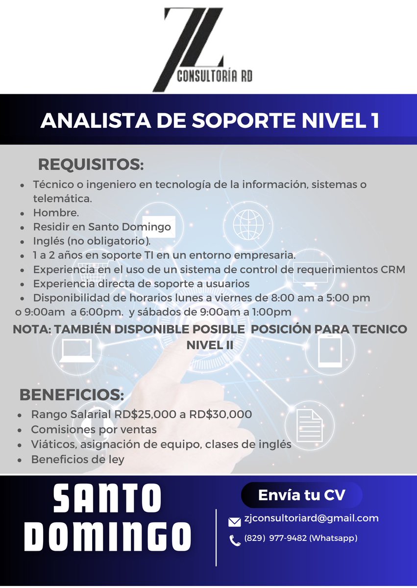 zujav's tweet photo. Santo Domingo 
#empleo
#vacante
#RepublicaDominicana https://t.co/PPm5KNiGx7