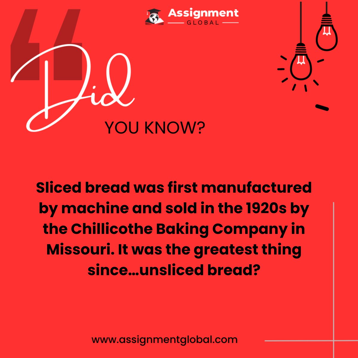 AssignGlobal's tweet image. Fun Facts

#daquan #lloyd #9gag #8fact #studentbeans #straya #weamericas #alevel #exams #assignment