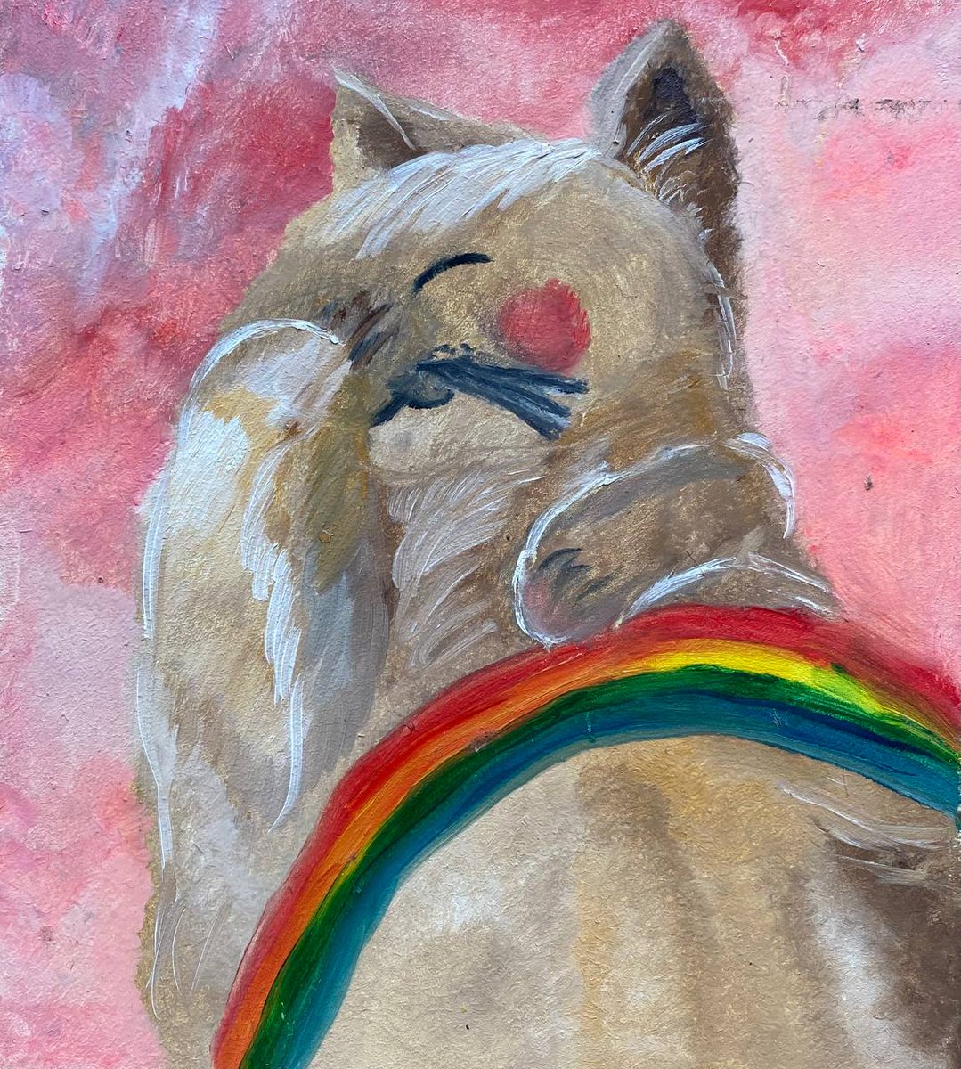 Grafinyayaya's tweet photo. Hello! I hope you enjoy my NFT art in OpenSea     "Rainbow cat"                         
Unique handmade art                        
Floor price is just 0,08 $ETH polygon          #OpenSeaNFT #openseacollections #nft #nftart #nftartist #NFTCommunity #cryptoartists https://t.co/UhGPESCis8