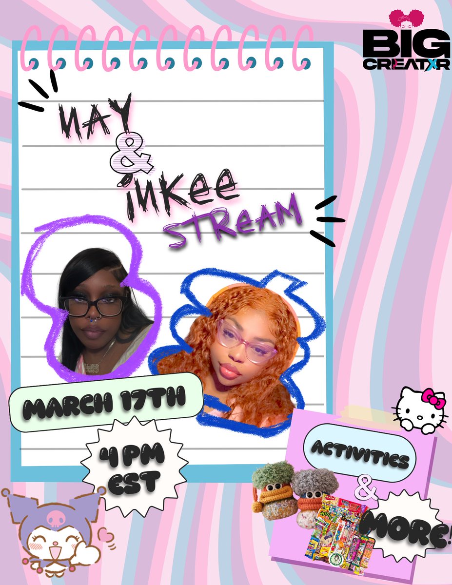 I’M BACKKKK!!! <a href="/homegirlnay/">twne.</a> and I have fun things in store for you all THIS Sunday!! #bigcreatxr #isamu