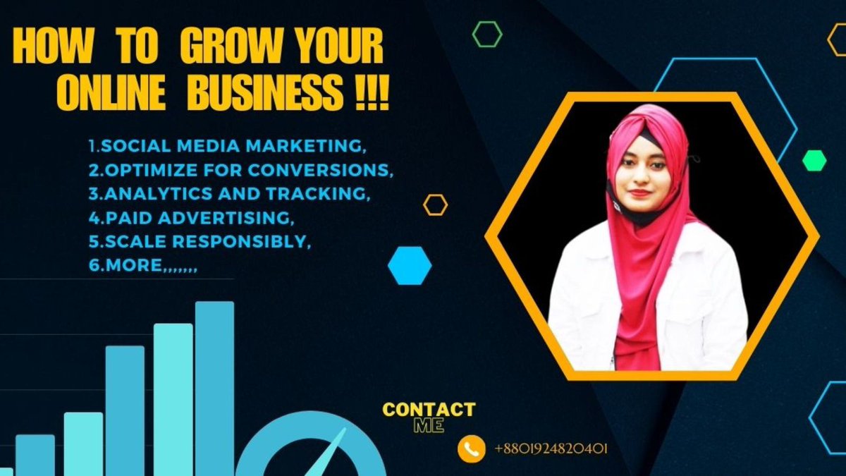 How to grow your online business ?
Growing an online business involves strategic planning, execution, I'm Taslima Aktar Liza, I am a professional Digital Marketer. I'm a business promoter, If your want to grow your business, Contact me, #LinkedIn #taslima-akter-liza-451a262a7/