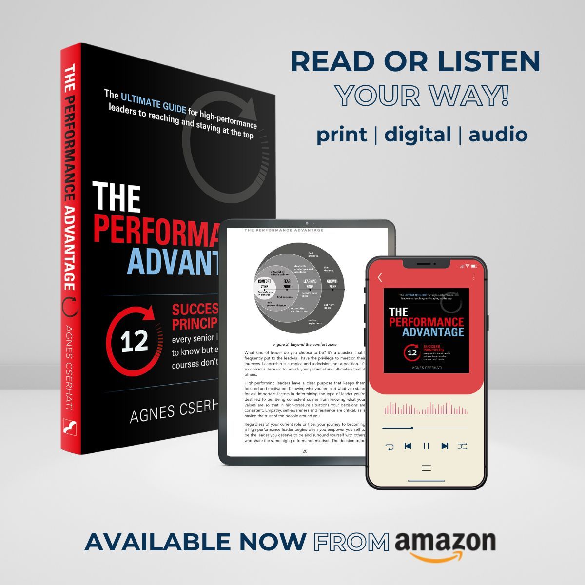 However you want to dive into The Performance Advantage, we've got a format that will work for you. Discover the 12 key principles that unlock the secret to high performance and propel your career to new heights in print, ebook or audiobook. buff.ly/3Hv3RjY