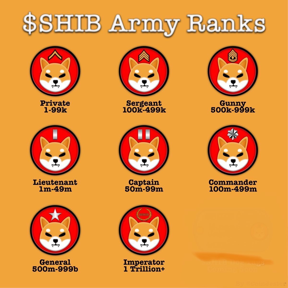 #SHIBARMY Whatever your rank... you're a VALUABLE part of this awesome community!!❤️ Own it..💎 $SHIB is Proud of You, keep Hodling to the moon 🚀