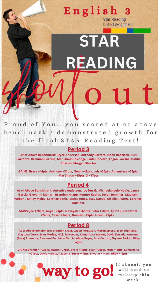 Last but not least, shout out to P8!