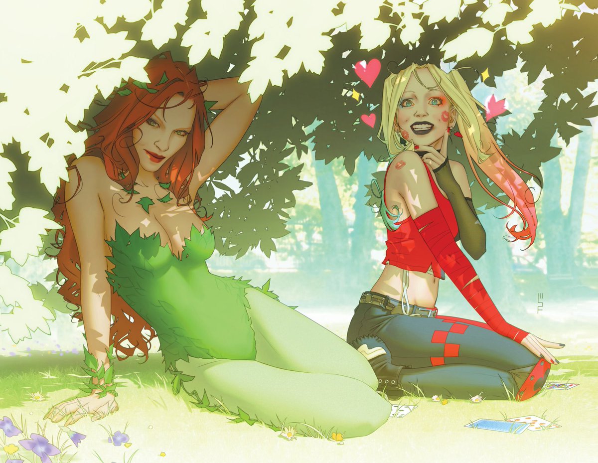 ❀ Poison Ivy #23 and Harley Quinn #41 connecting Pride 2024 covers by W. Scott Forbes.